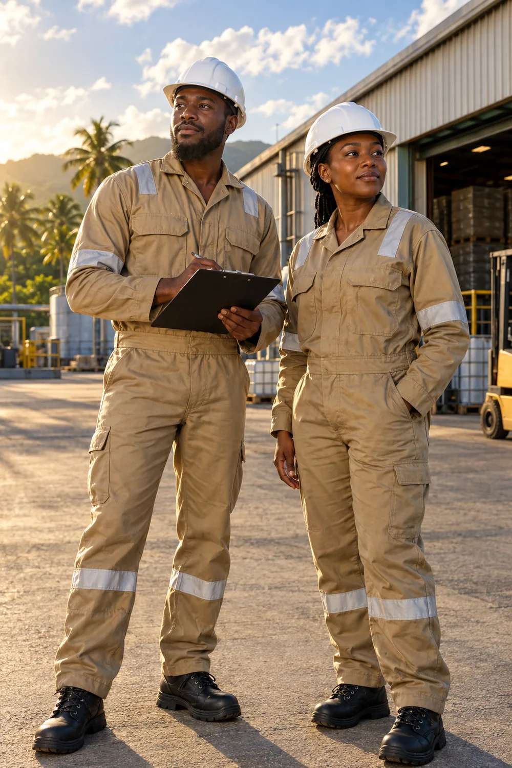 Industrial and Utilities staff in J&J uniforms